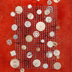 collage with postal stamps