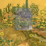 collage with postage stamps