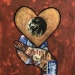 collage with postage stamps