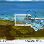 collage with postage stamps