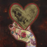 collage with postage stamps