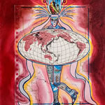 collage with postage stamps