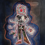 collage with postage stamps